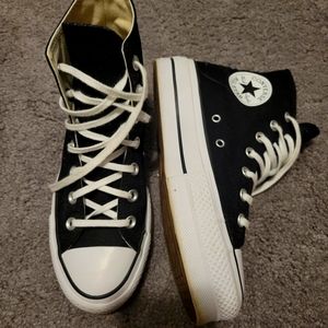 Converse black platform size 7.0 womens